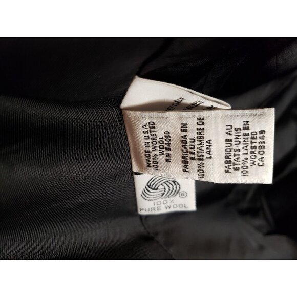 Rena Rowan Women's Sz 10 Plaid Button Front Lined Jacket Blazer 100% Wool Blue - Picture 9 of 9